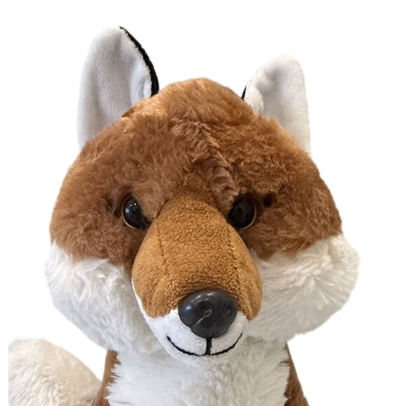 The Petting Zoo Soft Plush Fox Stuffed  13" Recycled Materials Brown White 3+ - Picture 2 of 8